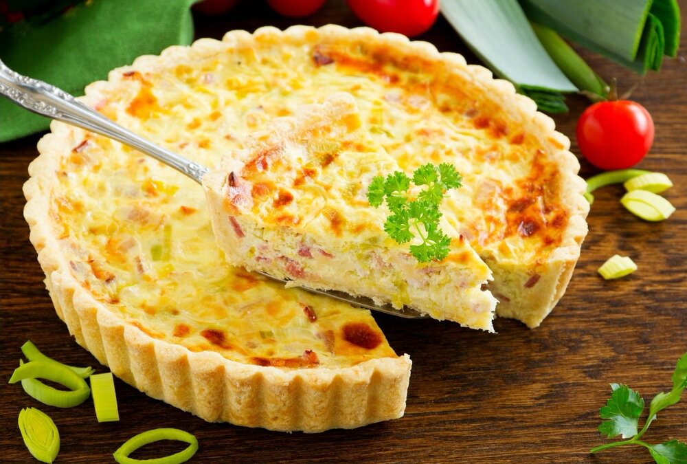 Traditional quiche Lorraine