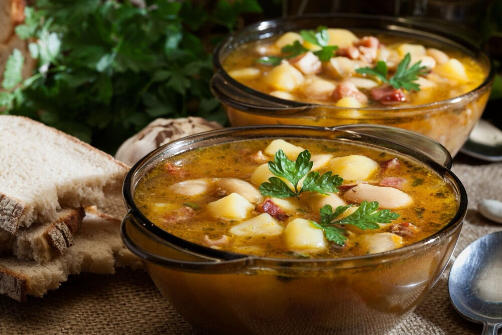 Bacon and bean soup