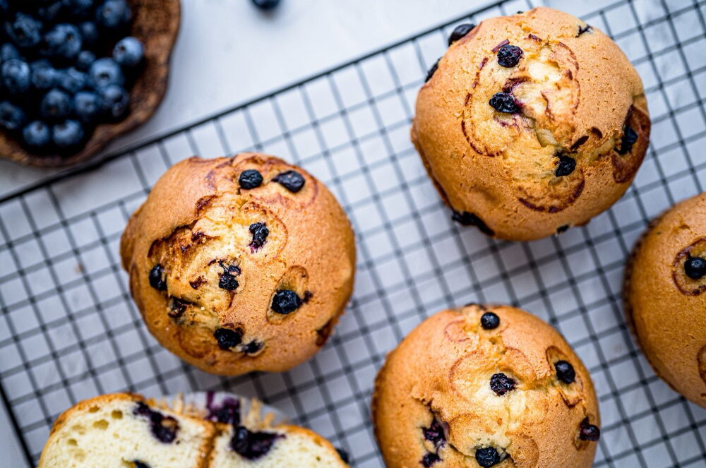 Vegan blueberry muffins