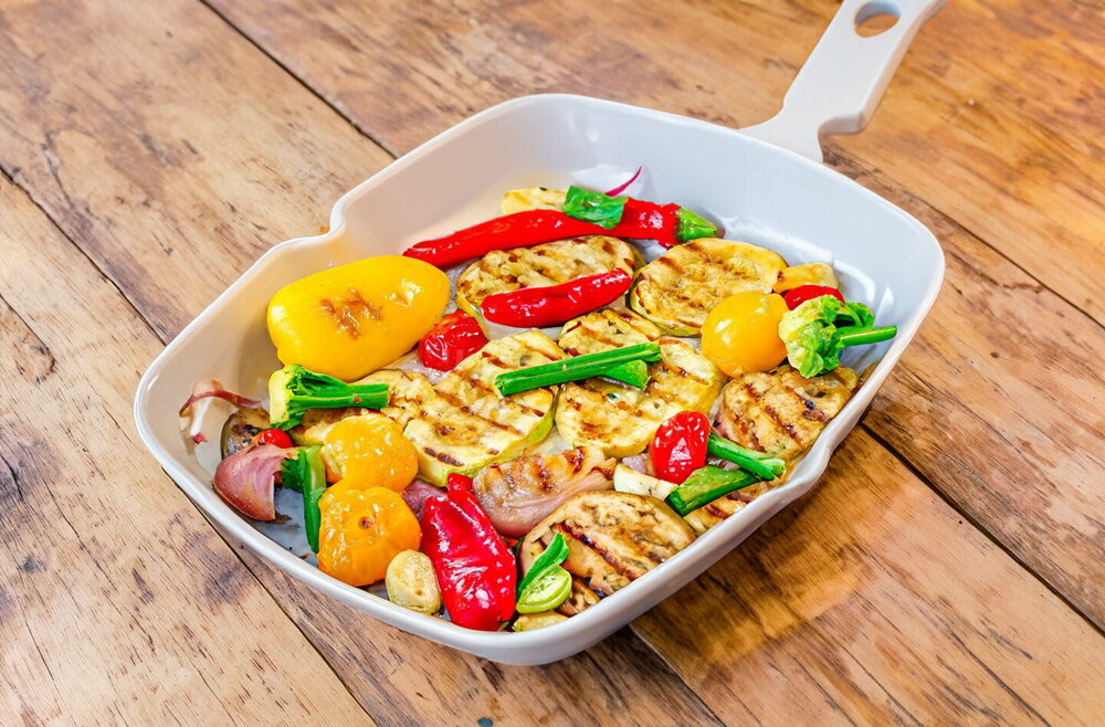 Vegetables on a Grill Pan