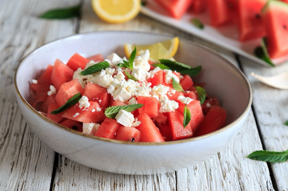 Watermelon and feta salad