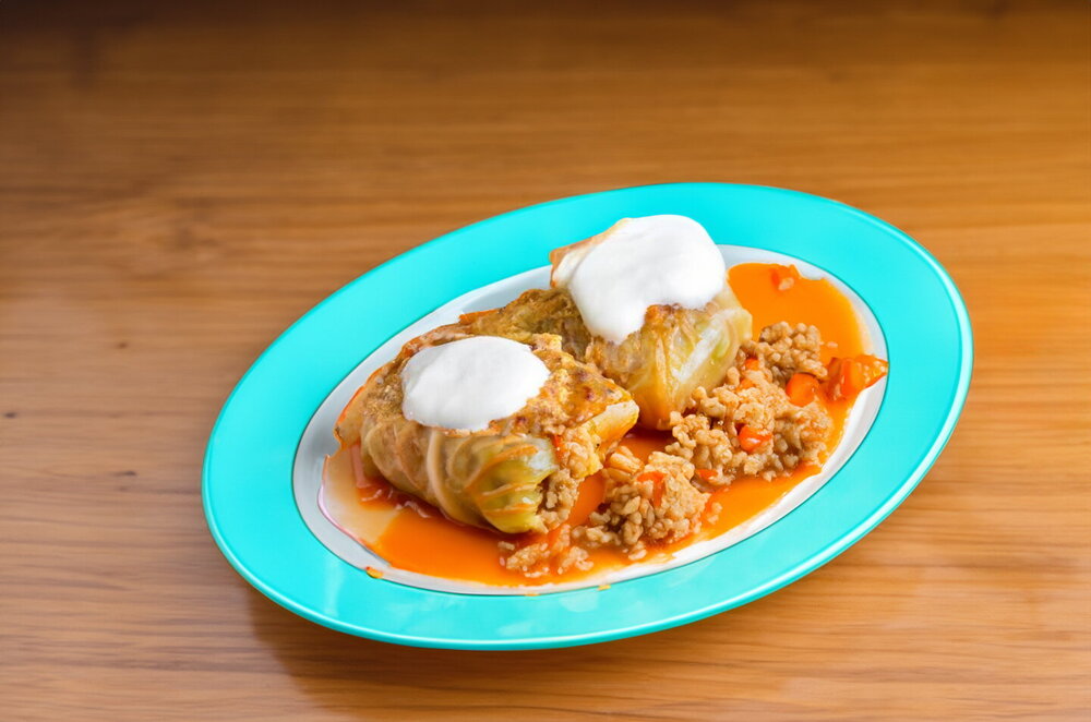 Lazy Cabbage Rolls with Rice, Cabbage, and Ground Meat in a Pot
