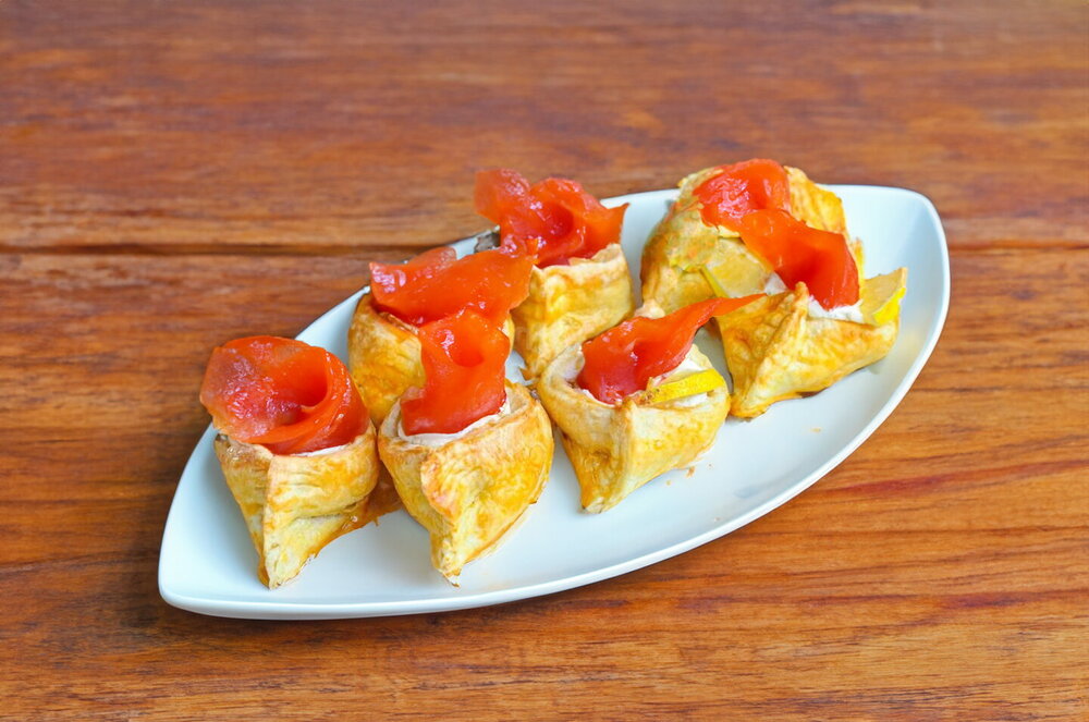 Puff Pastry Appetizer with Red Fish