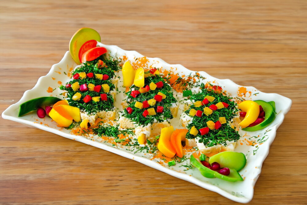 Christmas Tree Sandwiches with Cream Cheese