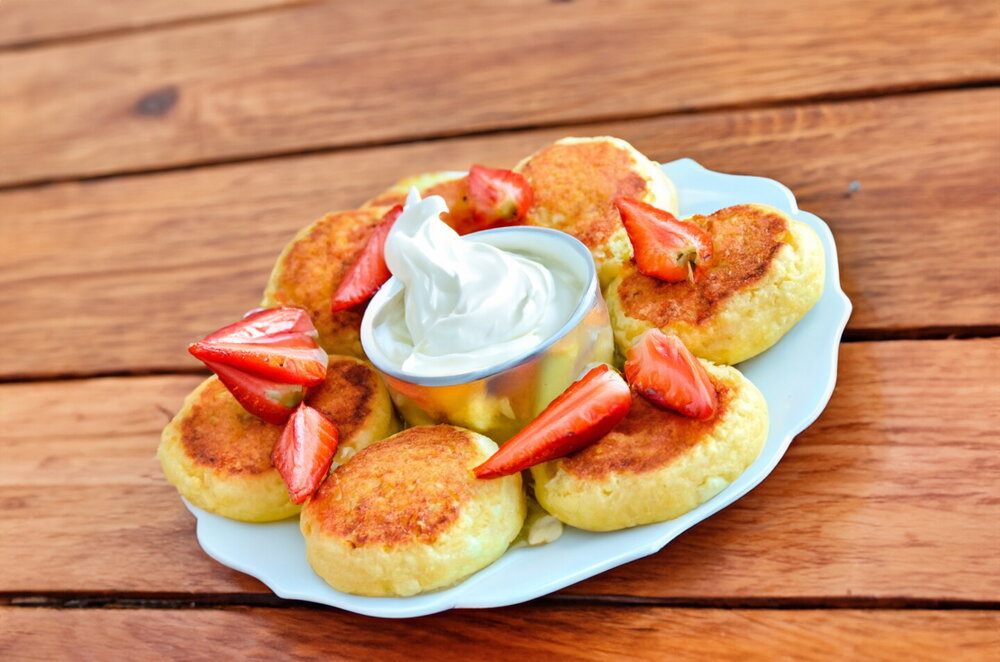 Baked Syrniki with Rice Flour