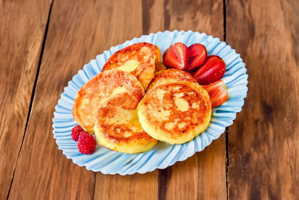 Cottage Cheese Pancakes with Rice Flour