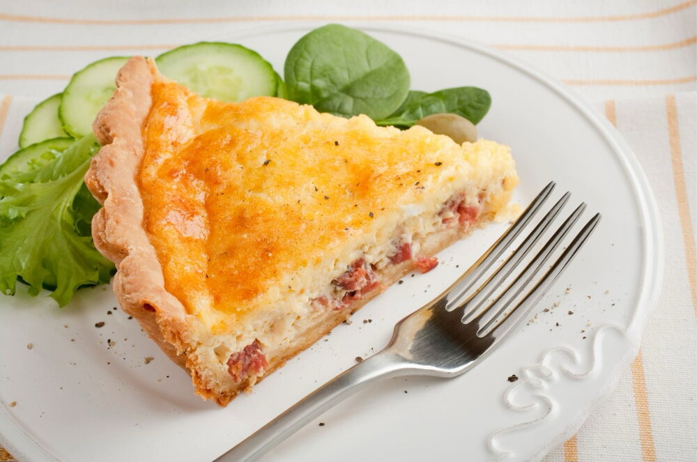 Bacon and egg pie