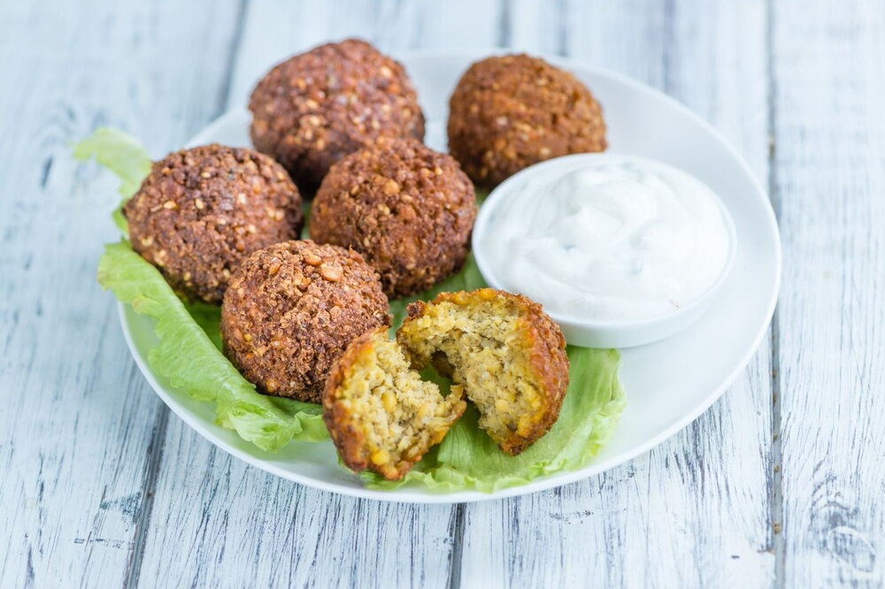 Baked bean falafel
