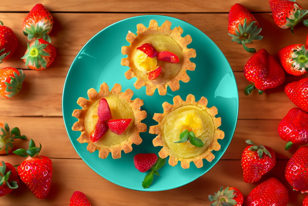 Shortcrust Tartlets with Custard