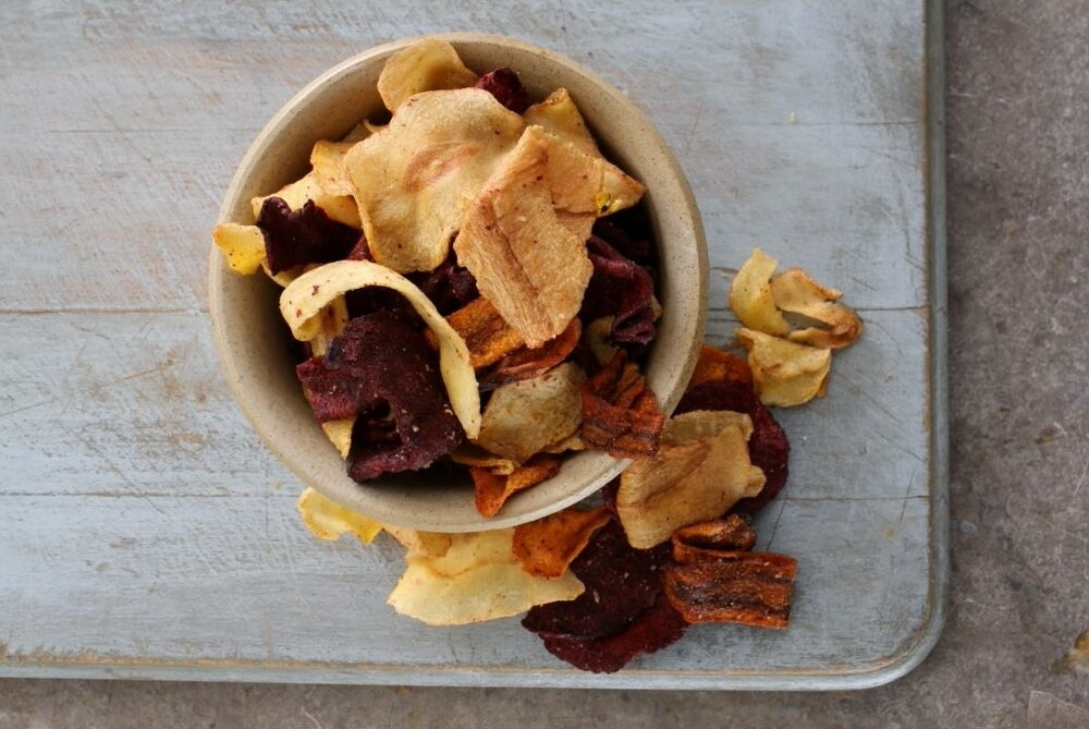 Homemade vegetable crisps