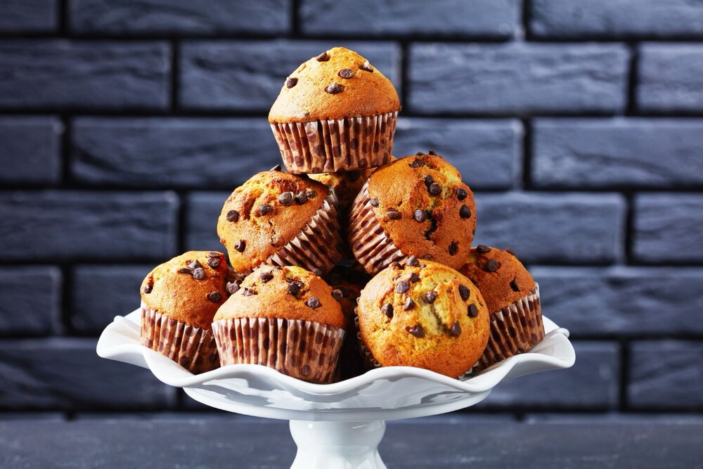 Banana and chocolate muffins