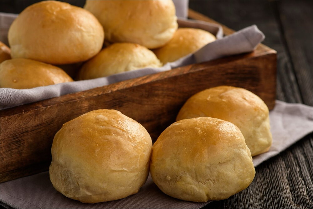 Homemade bread rolls