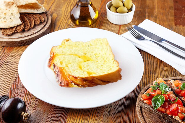 Cheese Bread in the Oven