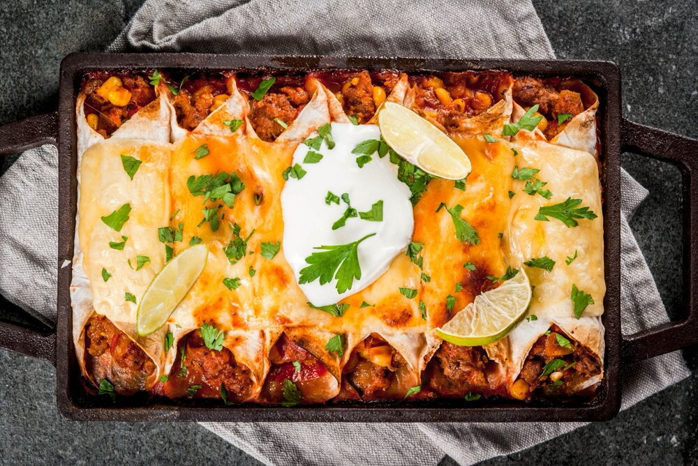Beef enchiladas