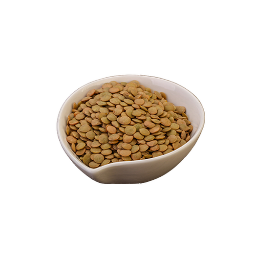Uncooked dried lentils