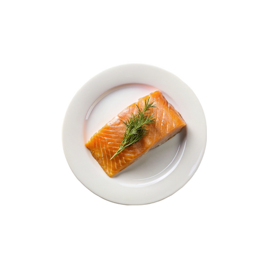 Steamed salmon