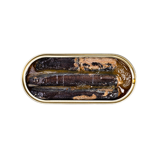 Saury blanched in oil
