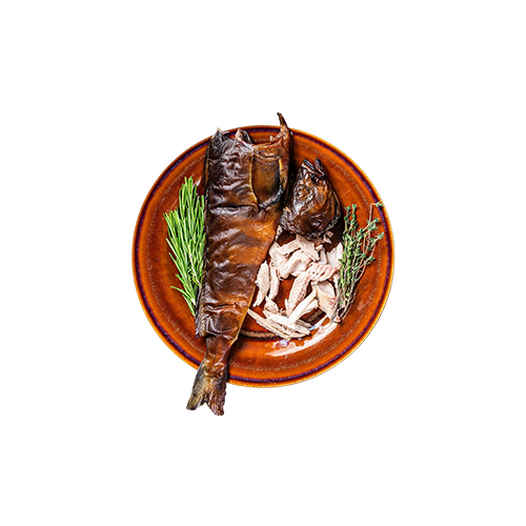 Hot smoked sea perch