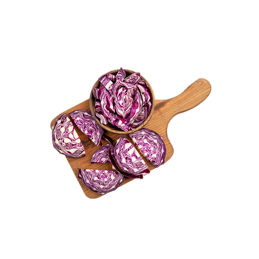 Frozen red cabbage in packaging