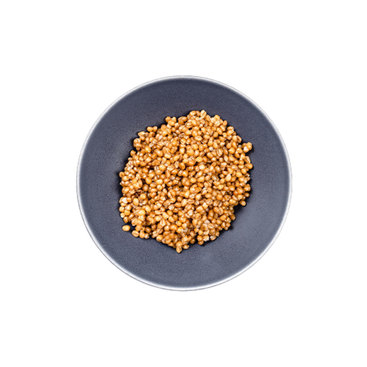 Dry wheat, canned with spices