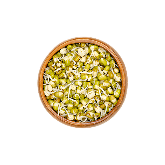 Sprouted mung beans, raw