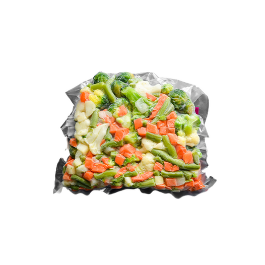 Frozen fresh soup greens in packaging